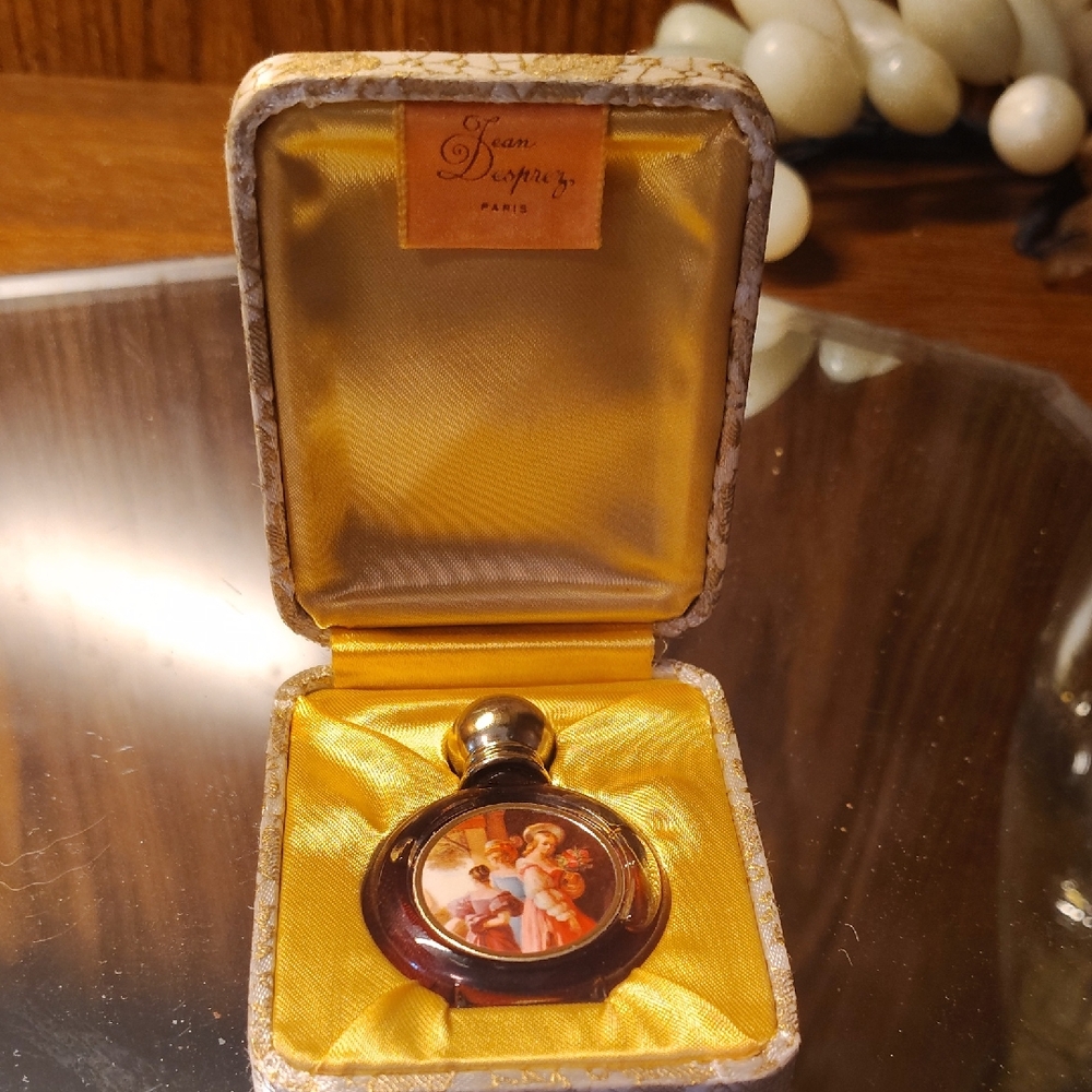 Vintage Jean Desprez Paris Perfume Bottle with Decorative Art